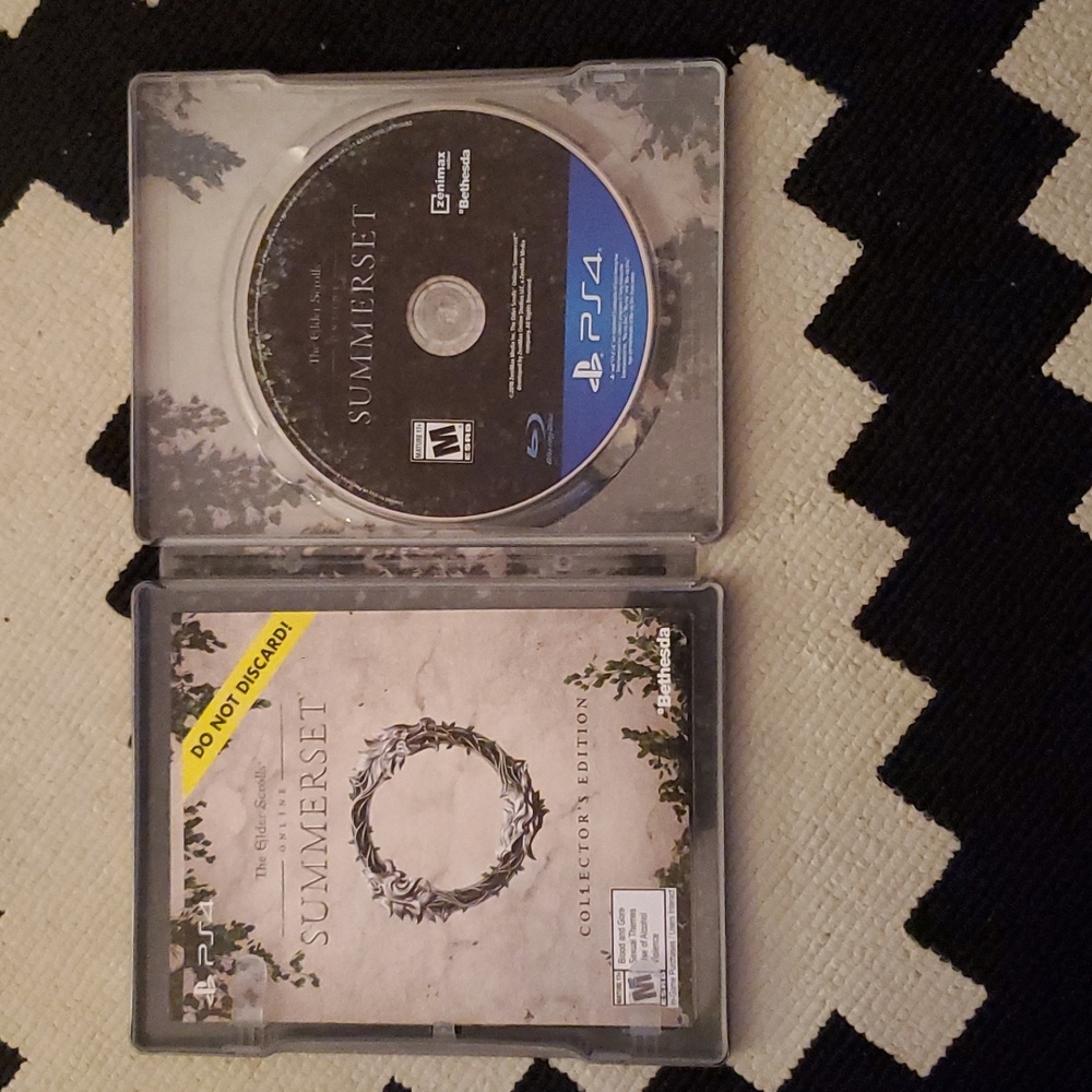 Elders Scroll Summerset PS4 Game & Steelbook Case 🔥 Code not used  🔥